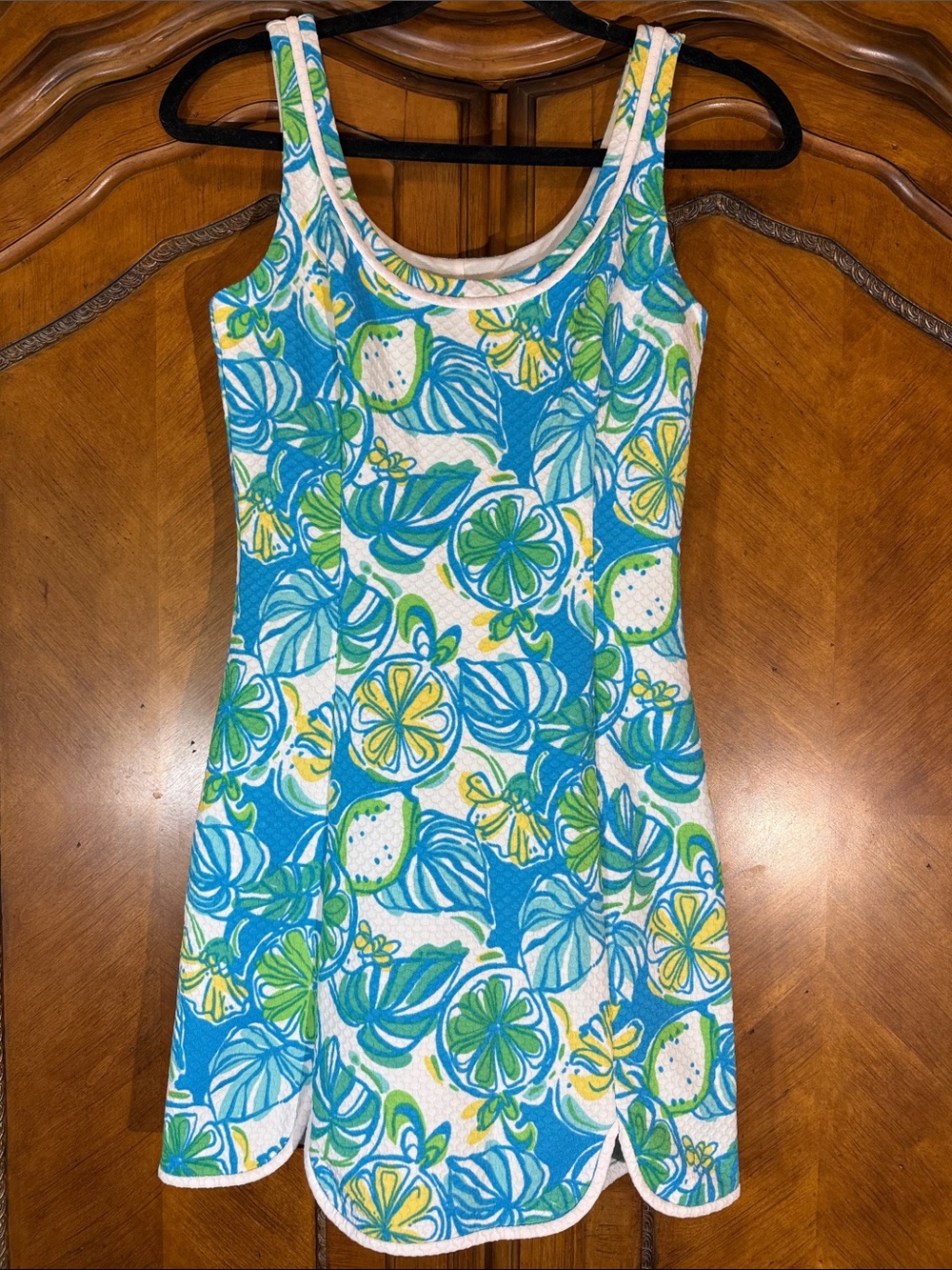 Lilly Pulitzer Blue, Green & White Printed Sleeveless Dress